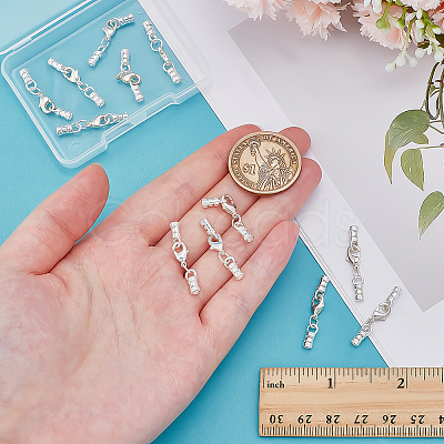 12Pcs Brass Cord Ends PALLOY-PH01846-1