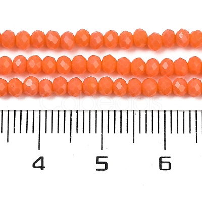 Opaque Solid Color Glass Bead Strands GLAA-F078-A03-1