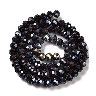 Baking Electroplate Glass Beads Strands X-DGLA-A039-J6MM-B20-1