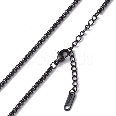 304 Stainless Steel Box Chain Necklace for Men Women NJEW-K245-020D-1