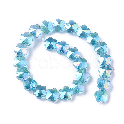 Electroplate Glass Beads Strands EGLA-J148-A-AB04-1