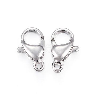 304 Stainless Steel Lobster Claw Clasps STAS-H353-E-02-1