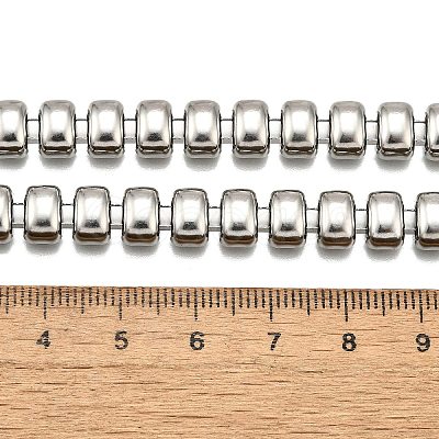 304 Stainless Steel Rectangle Link Chain Neklaces for Women NJEW-R024-01P-1