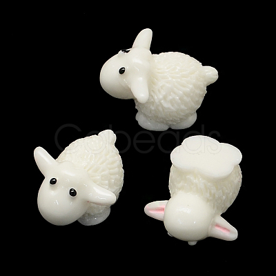 Sheep Resin Cabochons CRES-R183-36-1
