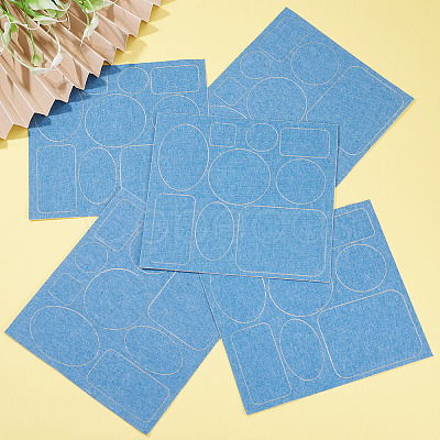 5 Sheets Denim Self-adhesive Patches PATC-TA0001-61B-1