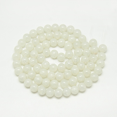 Baking Paint Crackle Glass Beads Strands X-DGLA-Q023-6mm-YS1-1