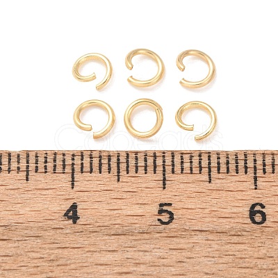 Brass Open Jump Rings KK-G604-08G-16-1