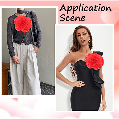 3D Flower Polyester Multilayer Ornament Accessories FIND-WH20008-43A-1
