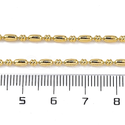 Rack Plating Brass Oval Link Chain Necklace NJEW-A035-06G-01-1