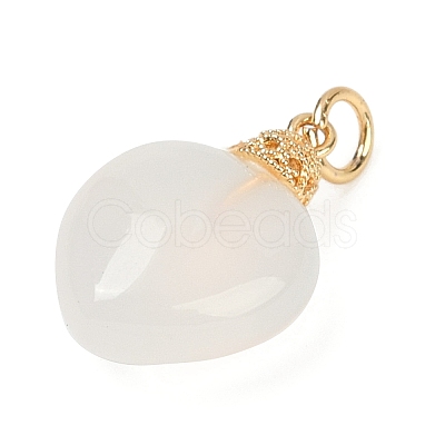 Natural White Agate Pendants LS-KK-Z094-04G-01-1