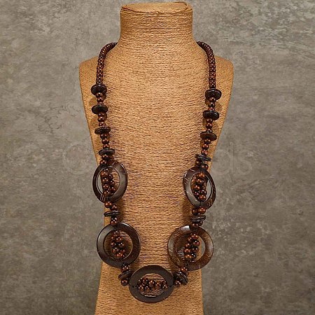 Bohemian Style Natural Coconut Beaded Necklaces for Women FS-WGFADBE-06-1