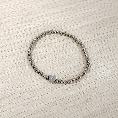 304 Stainless Steel Beads Stretch Bracelets for Women FS-WGC4F34-06-1