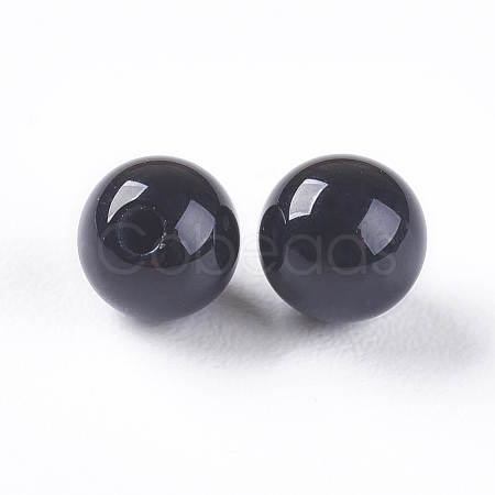Natural Black Onyx Beads G-K275-13-4mm-1
