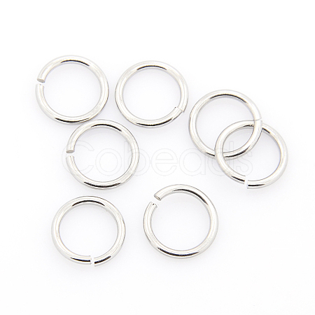 Tarnish Resistant 304 Stainless Steel Open Jump Rings STAS-J013-10xx1.2mm-01-1