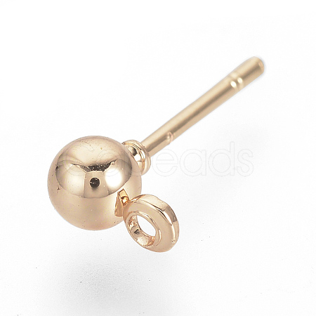 Iron Ball Stud Earring Findings LS-X-KK-R071-09RG-1