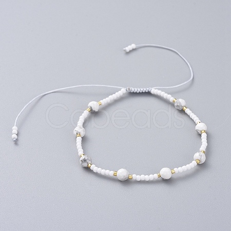Adjustable Braided Bead Bracelets BJEW-JB04902-03-1