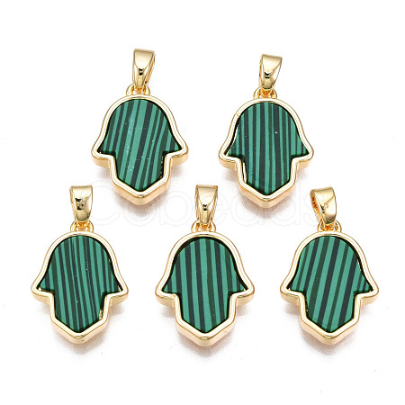 Real 18K Gold Plated Brass Pendants KK-N233-171A-01D-1