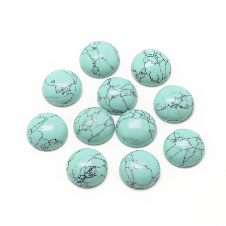 Synthetic Turquoise Cabochons X-G-R416-12mm-44-1