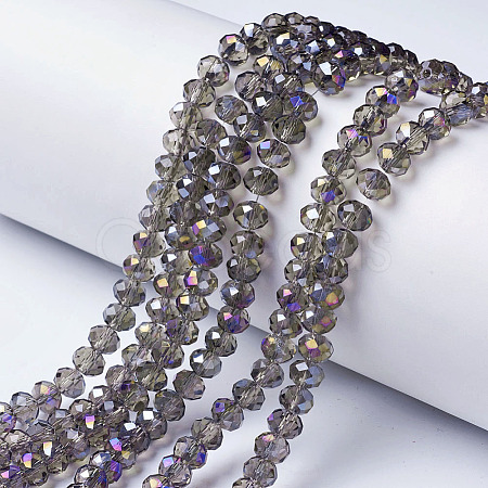 Electroplate Transparent Glass Beads Strands EGLA-A034-T2mm-F11-1