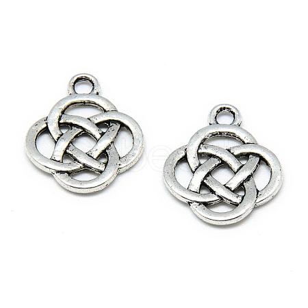 Tibetan Style Alloy Pendants TIBE-S301-041AS-RS-1