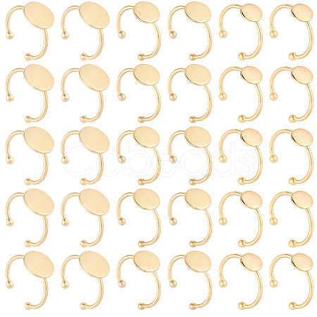 30Pcs 3 Styles Adjustable 304 Stainless Steel Finger Rings Components STAS-BBC0007-95G-1