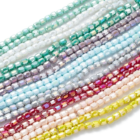 Electroplate Glass Beads Strands EGLA-K015-08-1