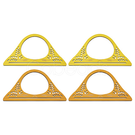 2Pcs 2 Style Wooden Bag Handles Replacement Part FIND-GN0001-02B-1