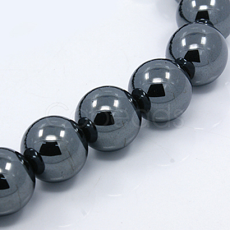 Electroplate Non-magnetic Synthetic Hematite Beads Strands X-G-M007-01A-1