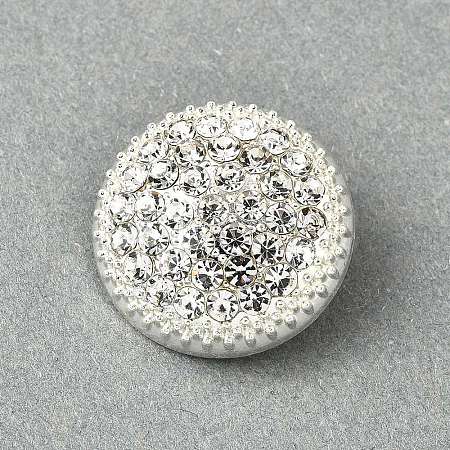 1-Hole Alloy Rhinestone Buttons BUTT-WH0020-69S-1