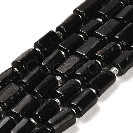 Natural Black Tourmaline Beads Strands G-G068-A07-01-1