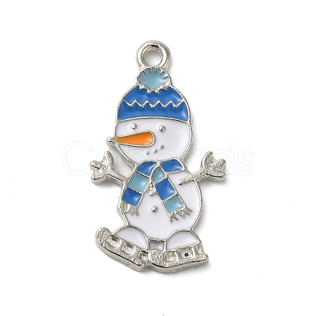 Winter Theme Alloy Enamel Pendants ENAM-M002-04O-P-1