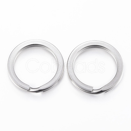 Tarnish Resistant 304 Stainless Steel Split Key Rings STAS-P177-1.8x30mm-P-1