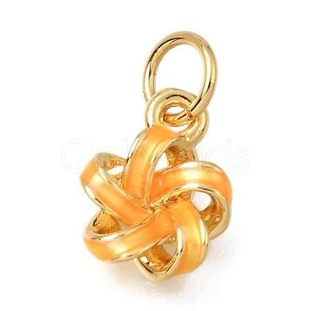 Brass Enamel Pendants KK-G605-10G-03-1