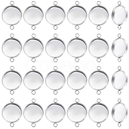 100Pcs 304 Stainless Steel Cabochon Connector Settings STAS-CN0001-81-1