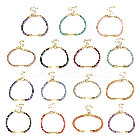 Braided Nylon Cord Bracelet Making MAK-L043-01G-1
