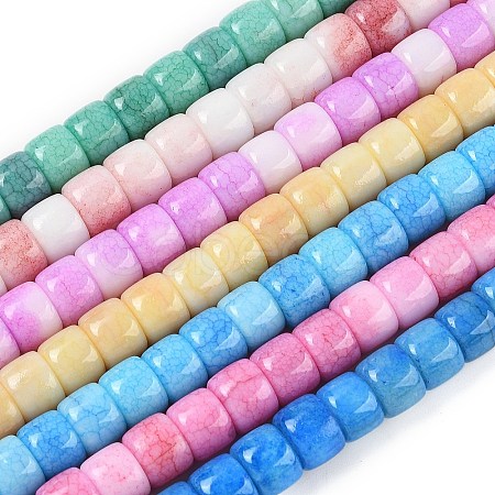 Ombre Effect Dyed Glass Beads Strands GLAA-H037-01-1
