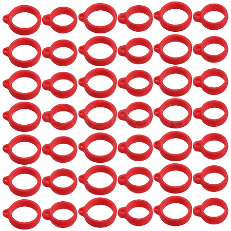 60Pcs 2 Style Silicone Pendant SIL-GF0001-43B-1