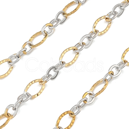 Two Tone 304 Stainless Steel Link Chains CHS-G052-02GP-1