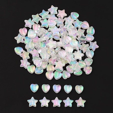100Pcs 2 Style Eco-Friendly Transparent Acrylic Beads TACR-YW0001-86A-1
