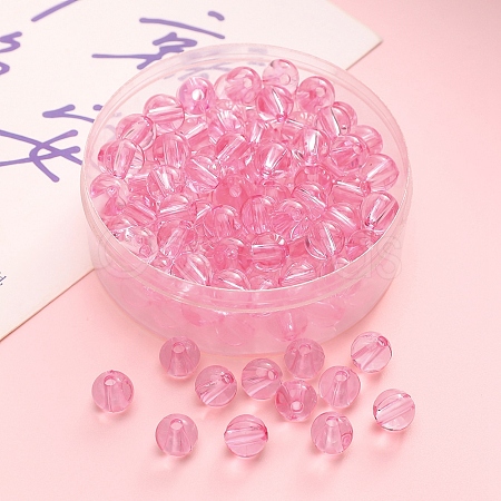 50Pcs Transparent Acrylic Beads PW-WG86E14-07-1