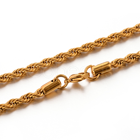 304 Stainless Steel Rope Chain Necklaces STAS-M174-013G-1
