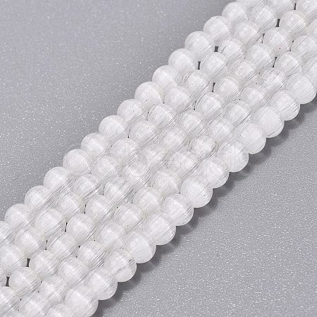 Glass Imitation Cat Eye Beads Strands GLAA-N075-01A-12-1