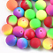 Rubberized Style Acrylic Beads, Round, Mixed Color, 8x7mm, Hole: 2mm, about 1750pcs/500g