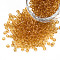 Glass Seed Beads, Transparent, Round, Goldenrod, 8/0, 3mm, Hole: 1mm, about 2222pcs/100g