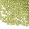 (Repacking Service Available) Round Glass Seed Beads, Transparent Colours Rainbow, Round, Green Yellow, 6/0, 4mm, about 12g/bag