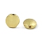 Rack Plating Alloy Beads, Oval, Light Gold, 10x10x3.5mm, Hole: 1.4mm