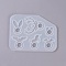 Ring Silicone Molds, Resin Casting Molds, For UV Resin, Epoxy Resin Jewelry Making, Animal, White, 142x110x5mm