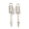 Alloy Pendants, Arrow Charm, Platinum, 24x4x4mm, Hole: 1.8mm