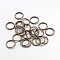 Open Jump Rings Brass Jump Rings, Cadmium Free & Lead Free, Antique Bronze, 10x1mm, 18 Gauge, Inner Diameter: 8mm, about 2600pcs/500g