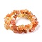 Chips Natural Mixed Stone Stretch Bracelets, Stackable Bracelets, 1/4~3/8 inch(0.6~1.1cm), Inner Diameter: 2-1/8 inch(5.3~5.5cm), 3pcs/set